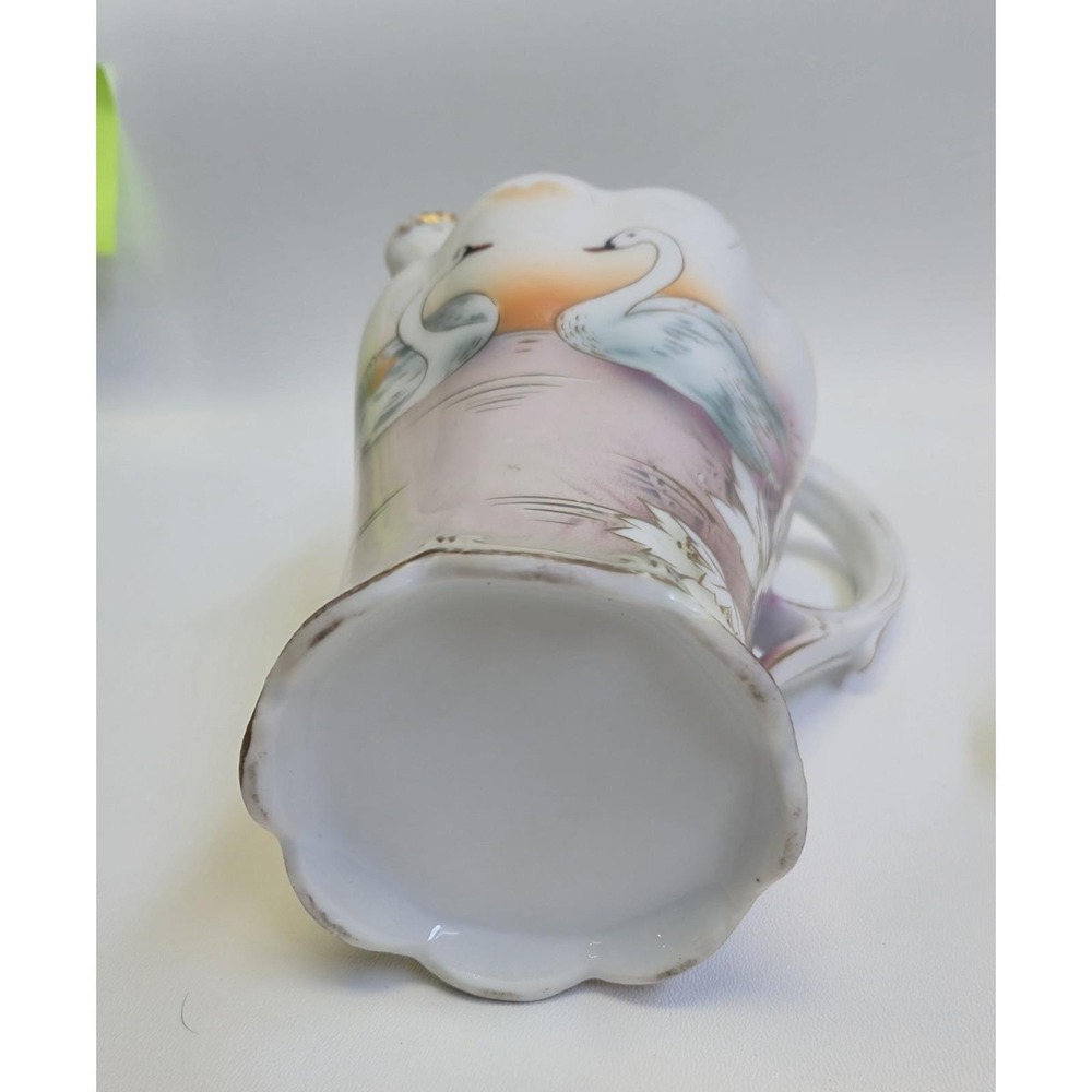 Antique R.S. Prussia "Swans on Lake" Chocolate Pot - Satin Finish - Art Nouveau - Picture 9 of 16